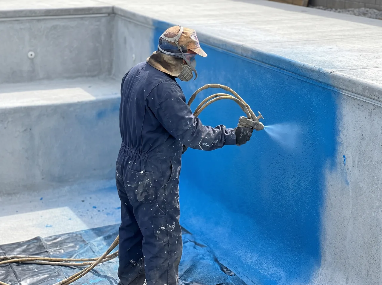 Impermeabilización con poliurea proyectada en pileta